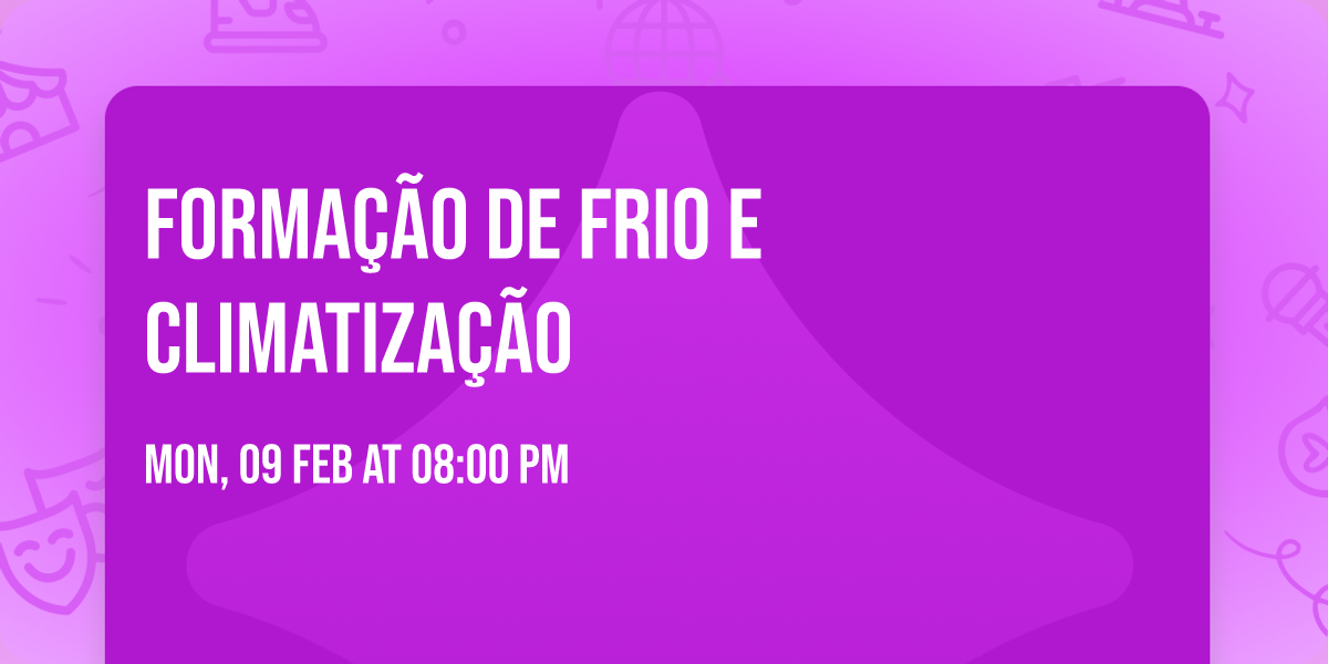 forma\u00e7\u00e3o de frio e climatiza\u00e7\u00e3o 