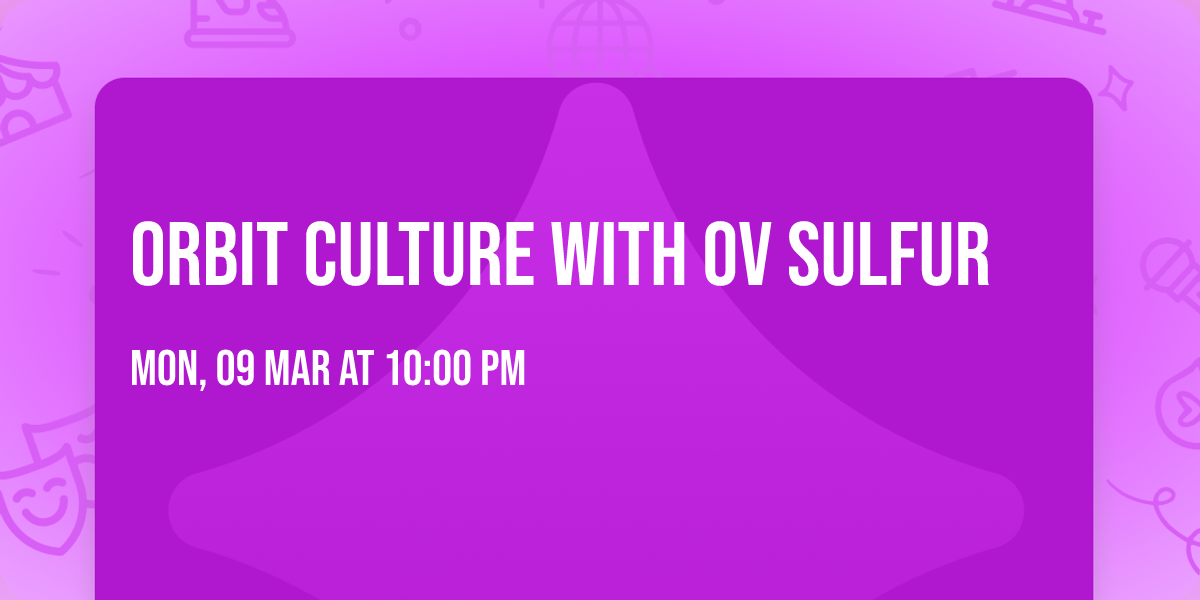 Orbit Culture with Ov Sulfur