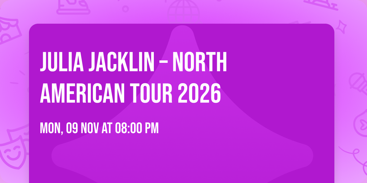 Julia Jacklin \u2013 North American Tour 2026