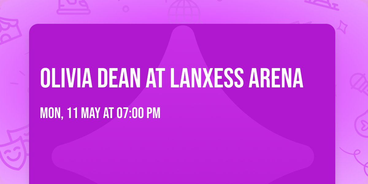 Olivia Dean at Lanxess Arena