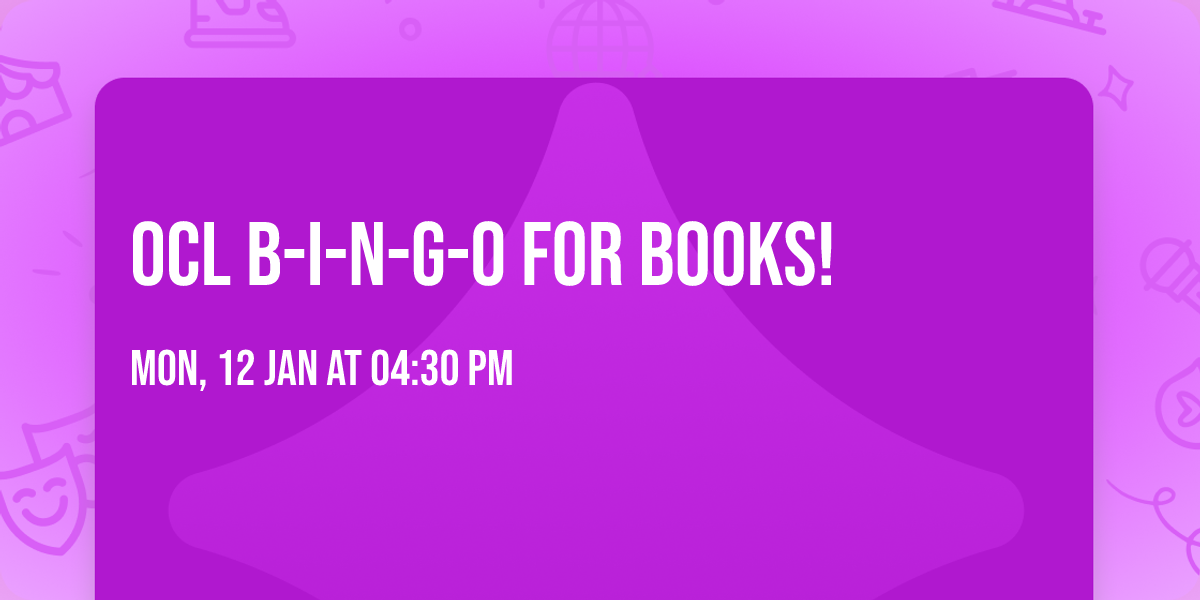 OCL B-I-N-G-O for Books!