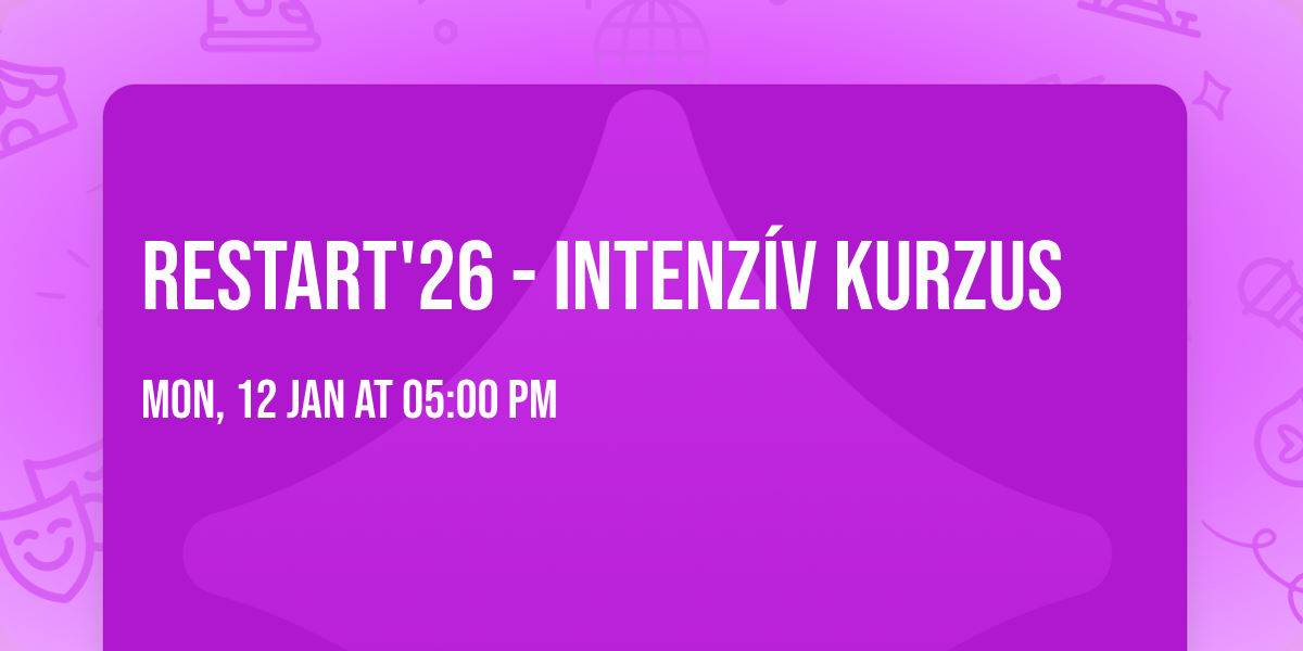 ReStart'26 - Intenz\u00edv kurzus