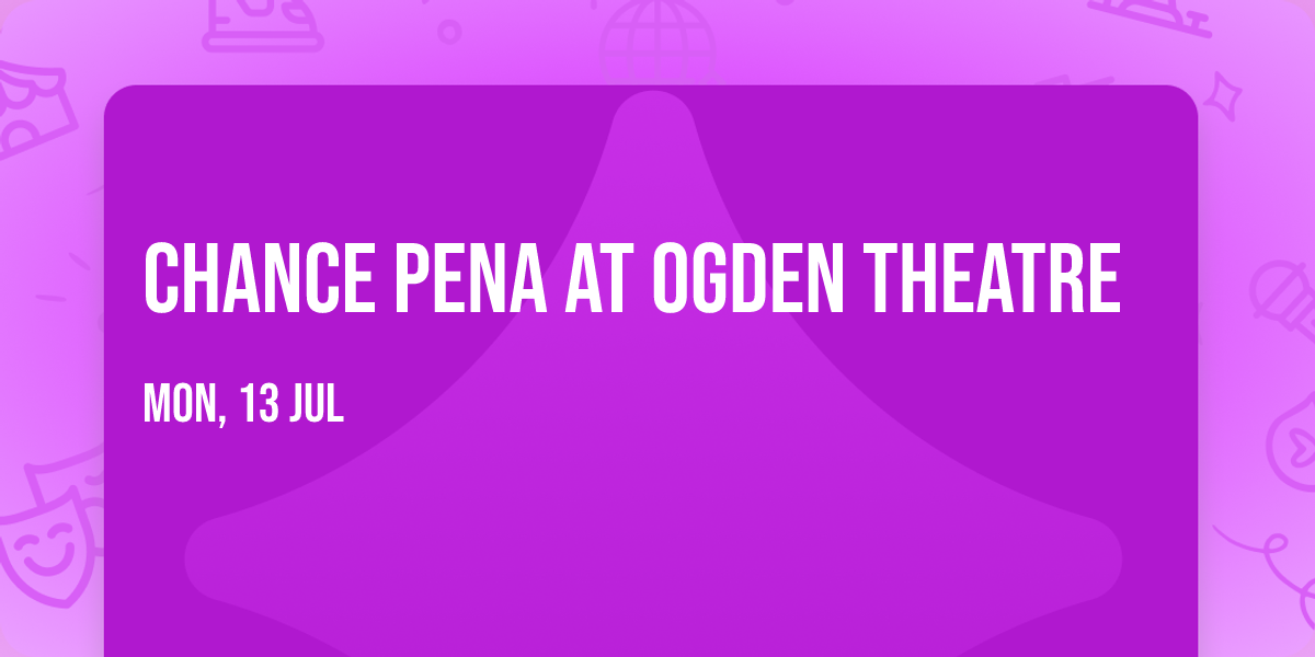 Chance Pena at Ogden Theatre