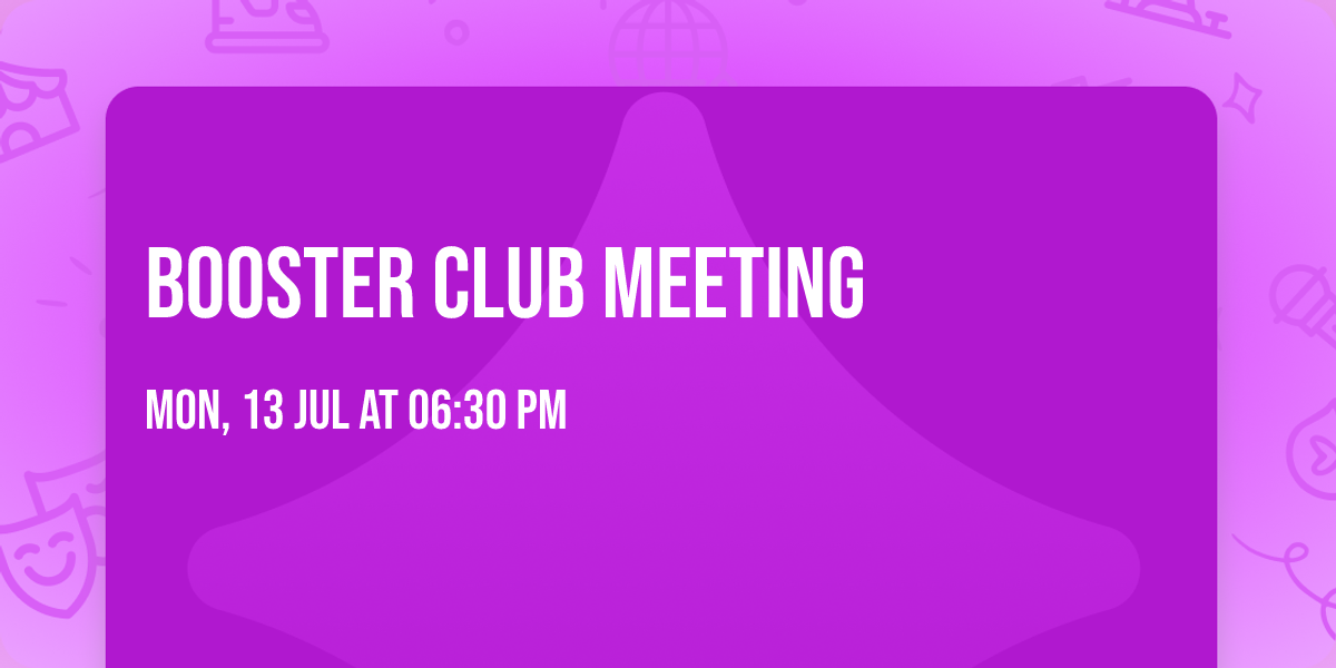 Booster Club Meeting