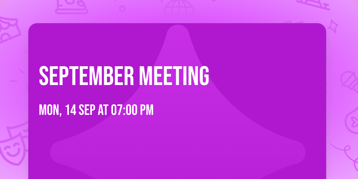 September Meeting 