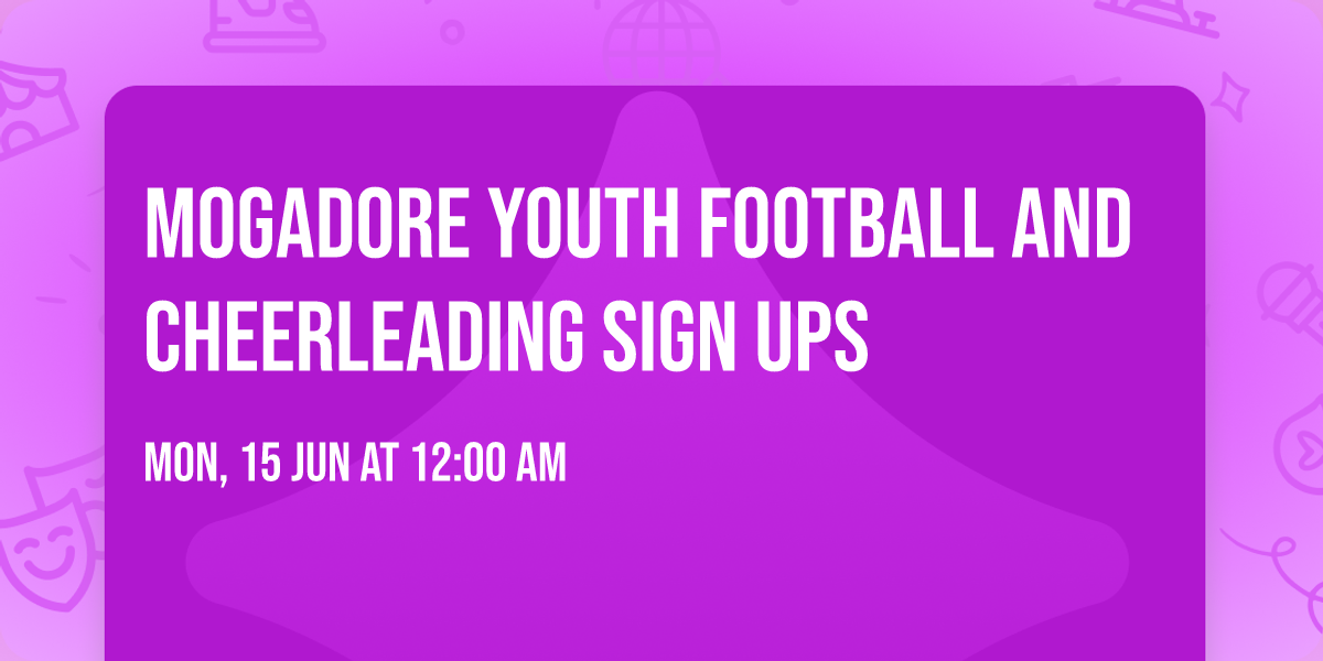 Mogadore Youth Football and Cheerleading Sign ups