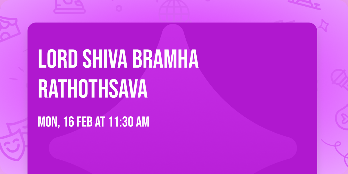 Lord Shiva Bramha Rathothsava 