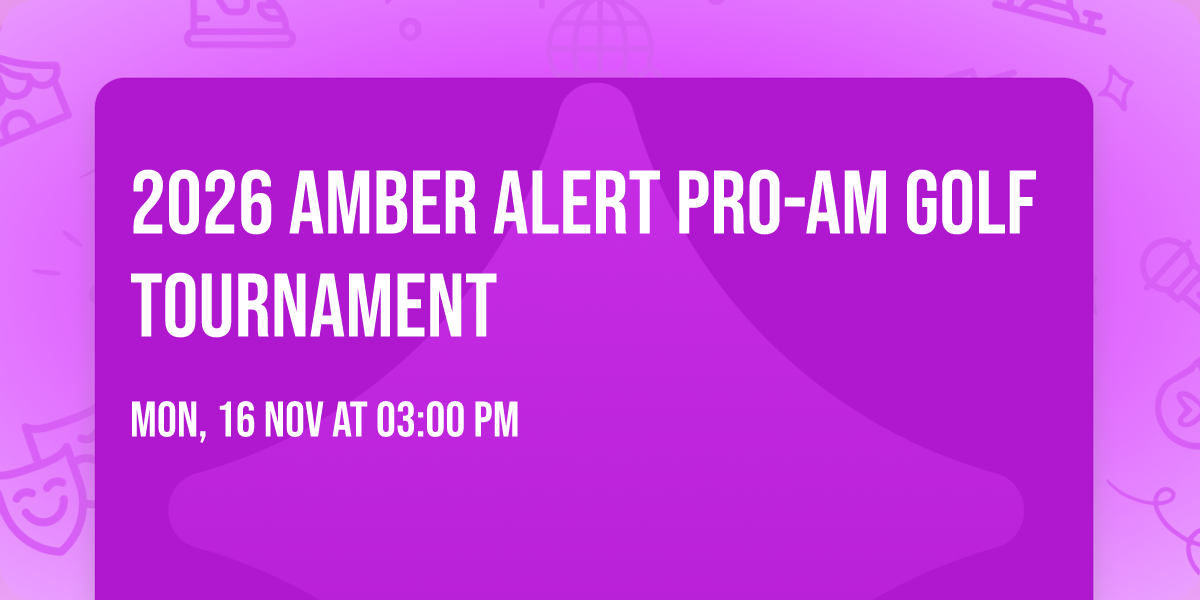 2026 Amber Alert Pro-Am Golf Tournament