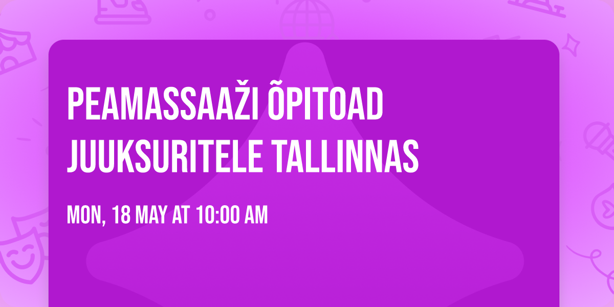 Peamassaa\u017ei \u00f5pitoad juuksuritele Tallinnas