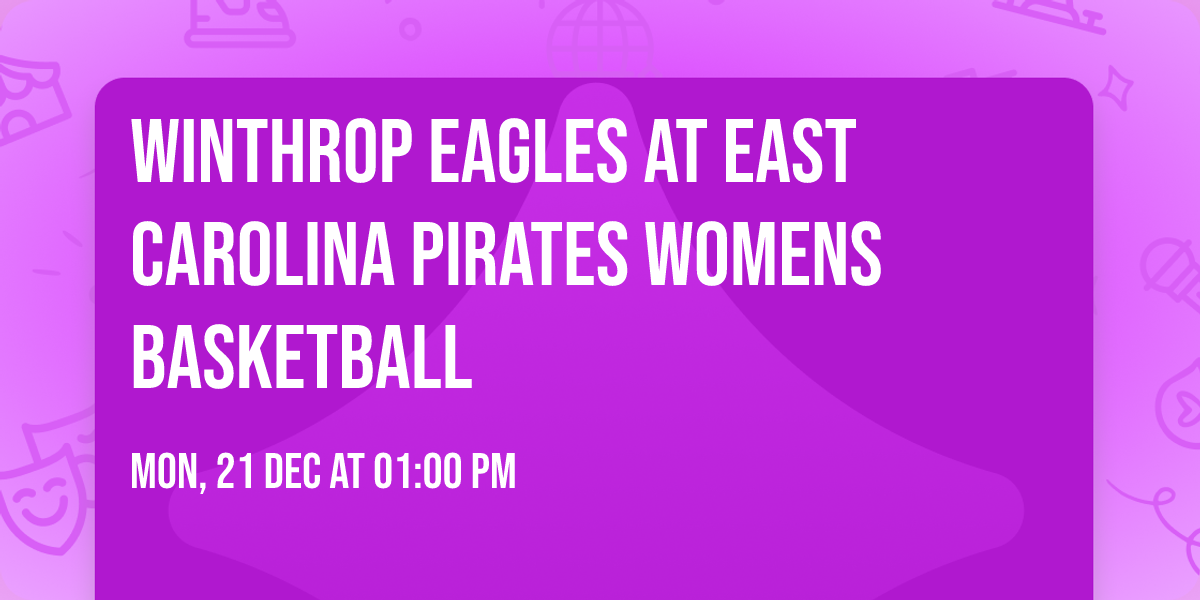 Winthrop Eagles at East Carolina Pirates Womens Basketball