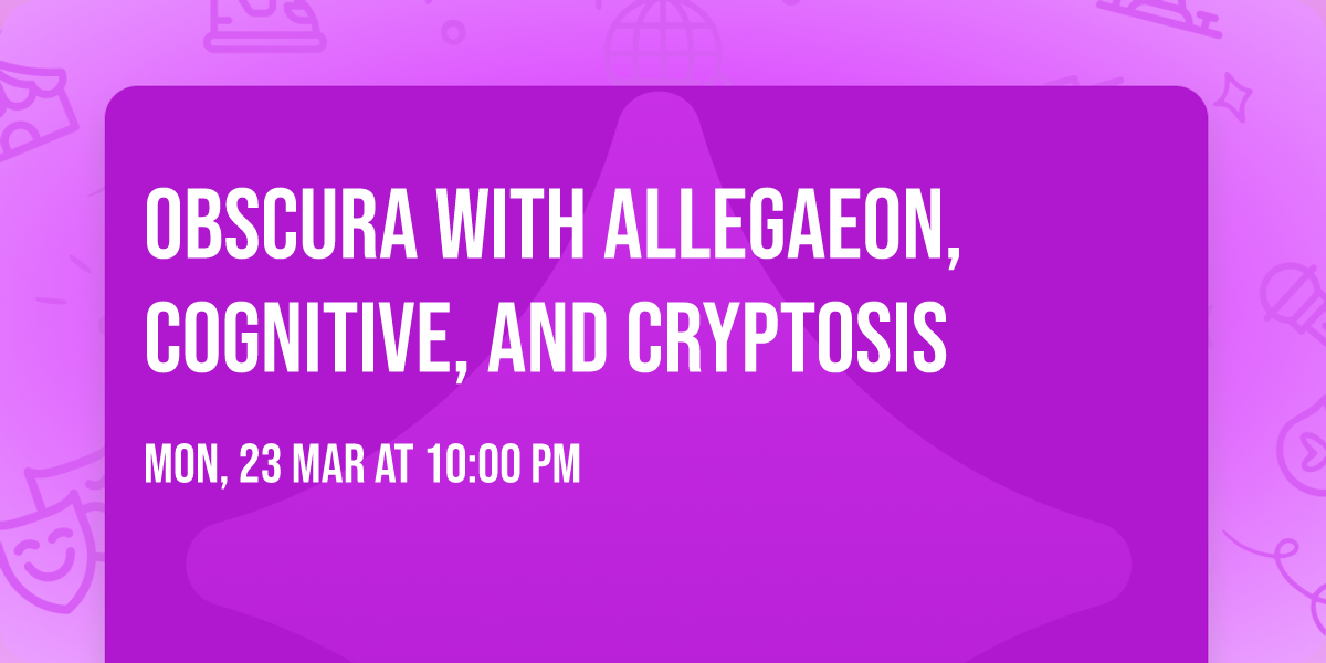 Obscura with Allegaeon, Cognitive, and Cryptosis