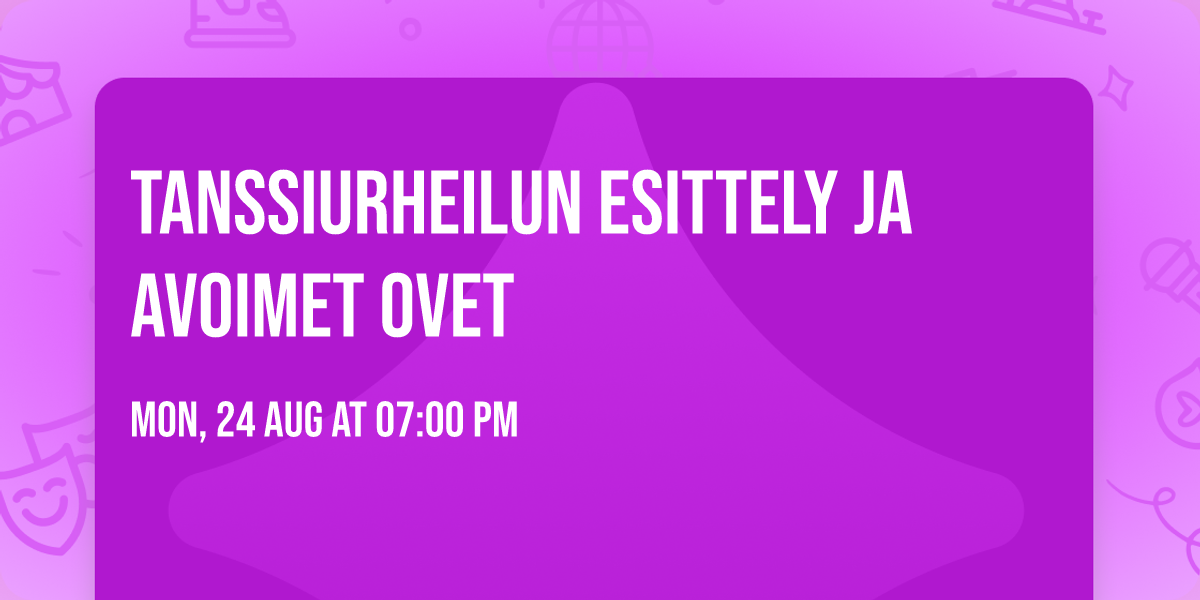 Tanssiurheilun esittely ja avoimet ovet