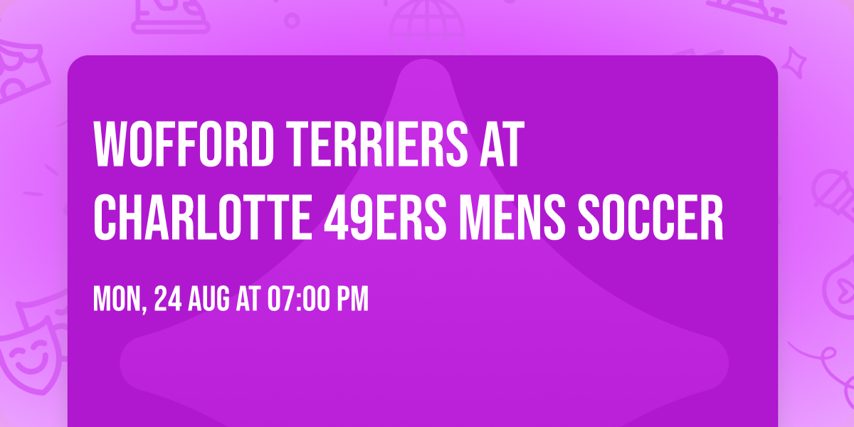 Wofford Terriers at Charlotte 49ers Mens Soccer