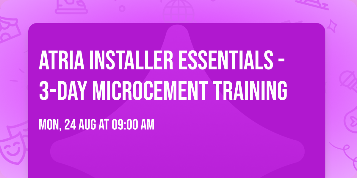 ATRIA Installer Essentials - 3-Day Microcement Training