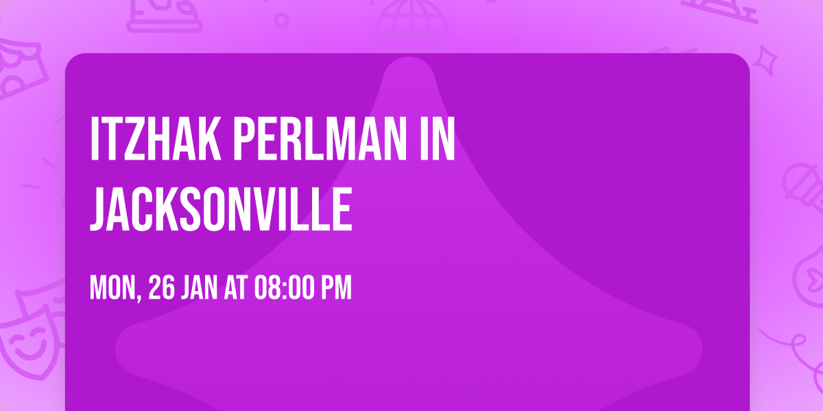 Itzhak Perlman in Jacksonville