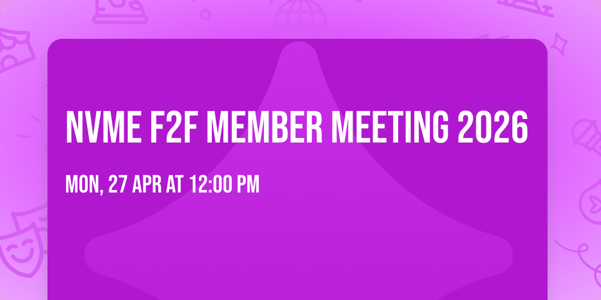 NVMe F2F Member Meeting 2026