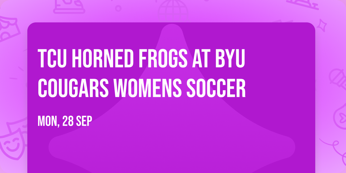 TCU Horned Frogs at BYU Cougars Womens Soccer