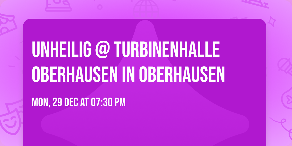 Unheilig @ Turbinenhalle Oberhausen in Oberhausen