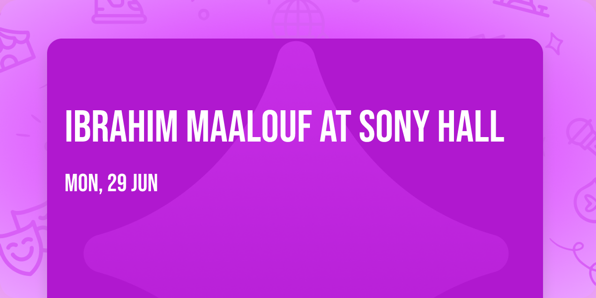 Ibrahim Maalouf at Sony Hall