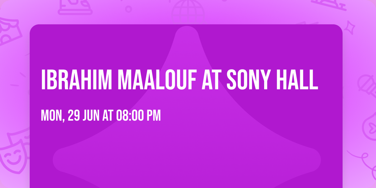 Ibrahim Maalouf at Sony Hall