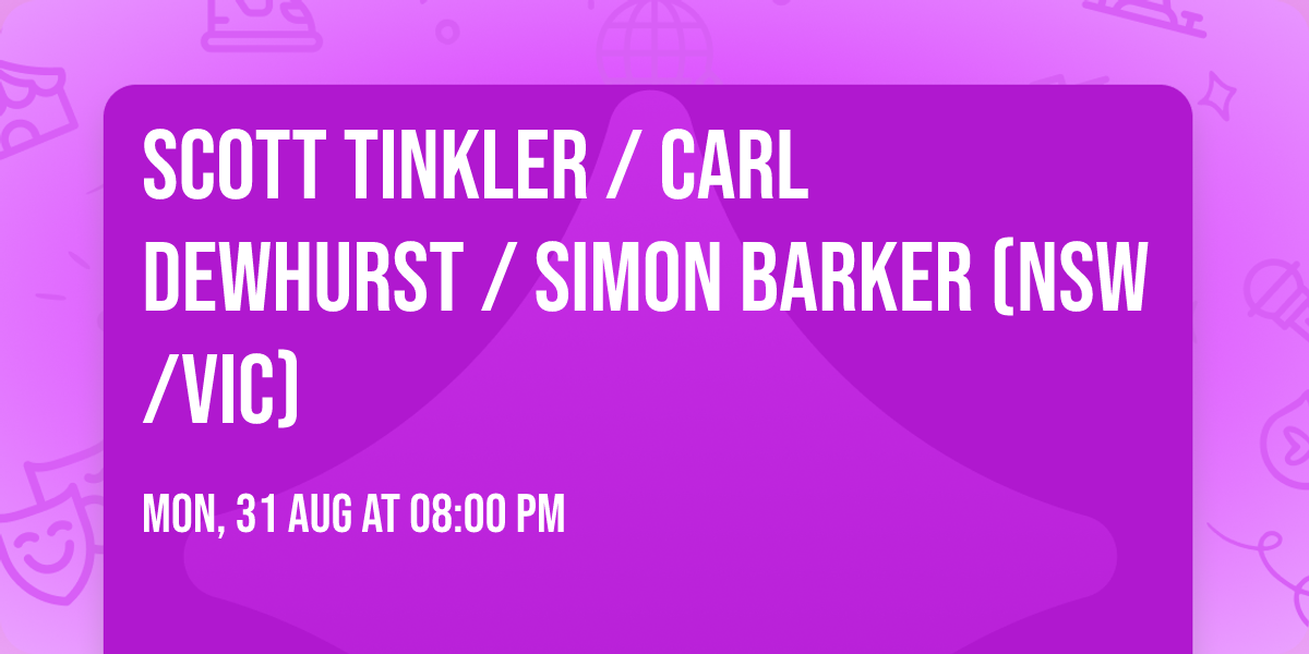 Scott Tinkler \/ Carl Dewhurst \/ Simon Barker (NSW\/VIC)