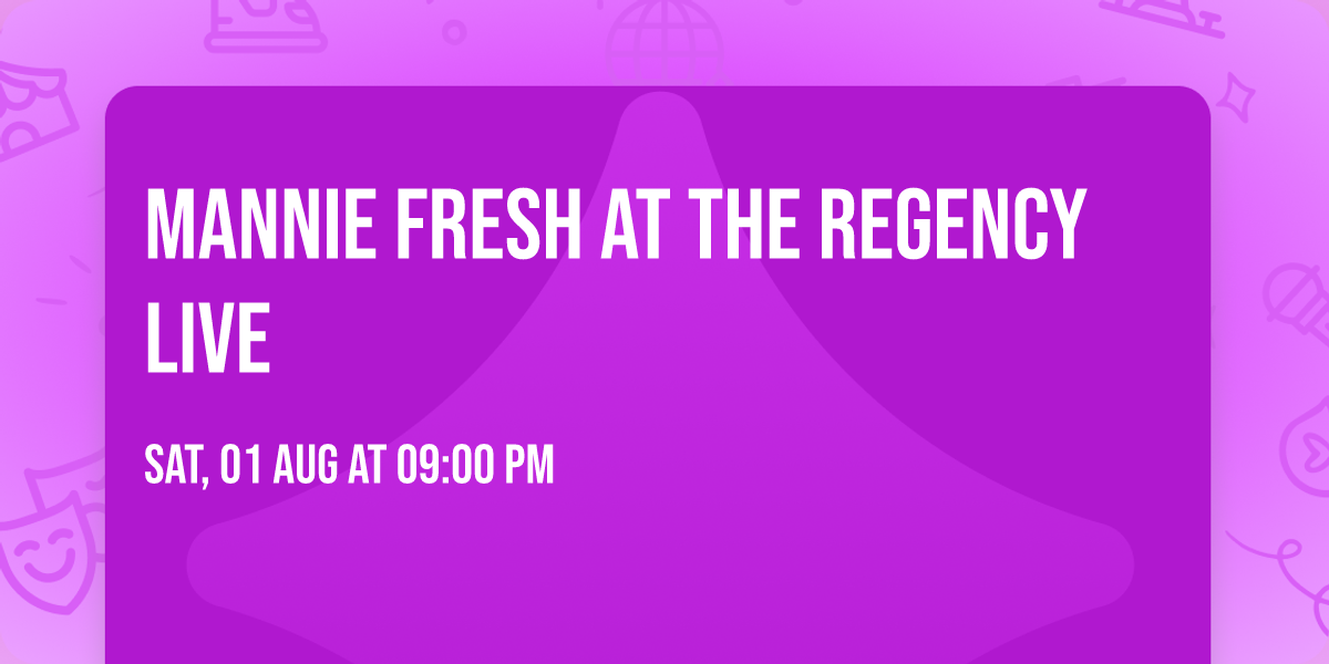 Mannie Fresh at The Regency Live