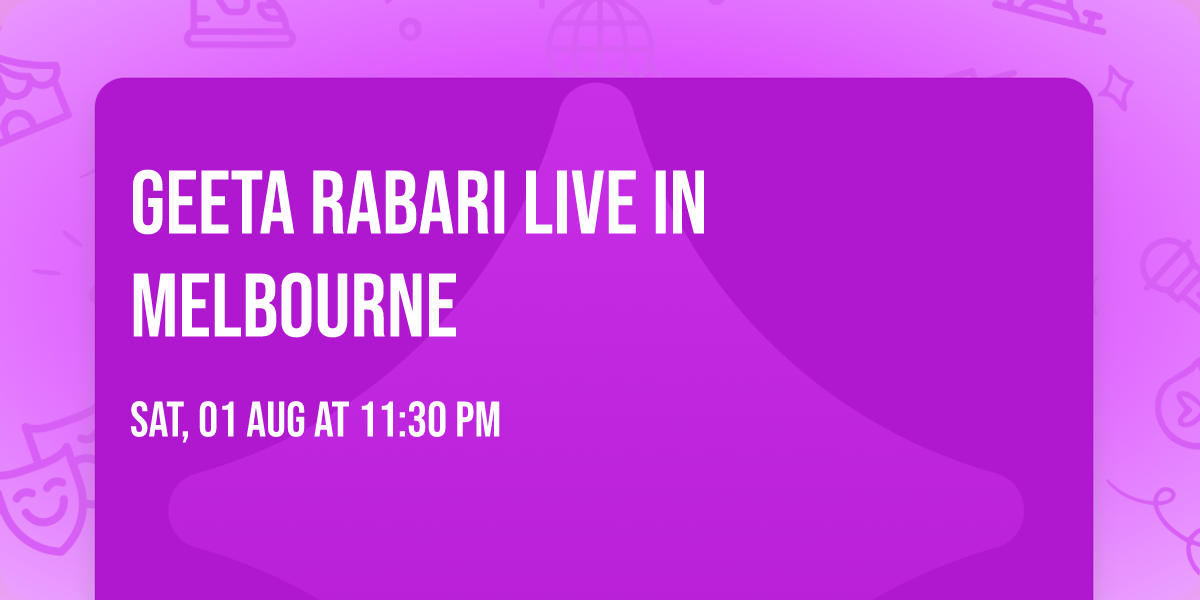 Geeta Rabari Live in Melbourne