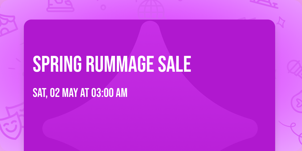 Spring Rummage Sale