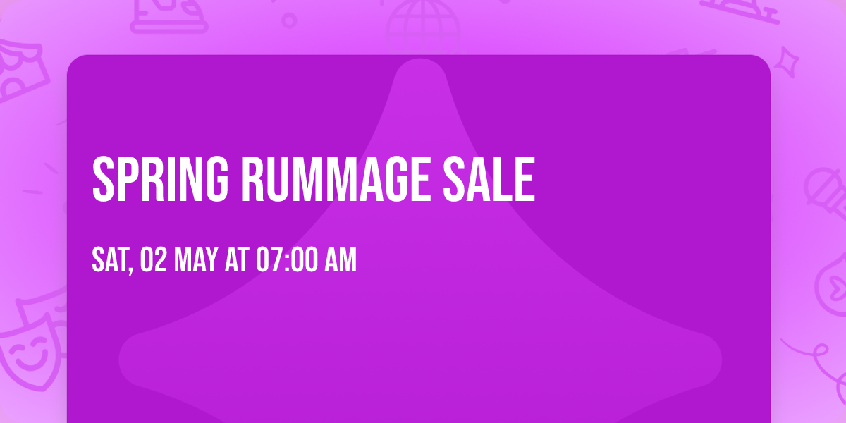 Spring Rummage Sale