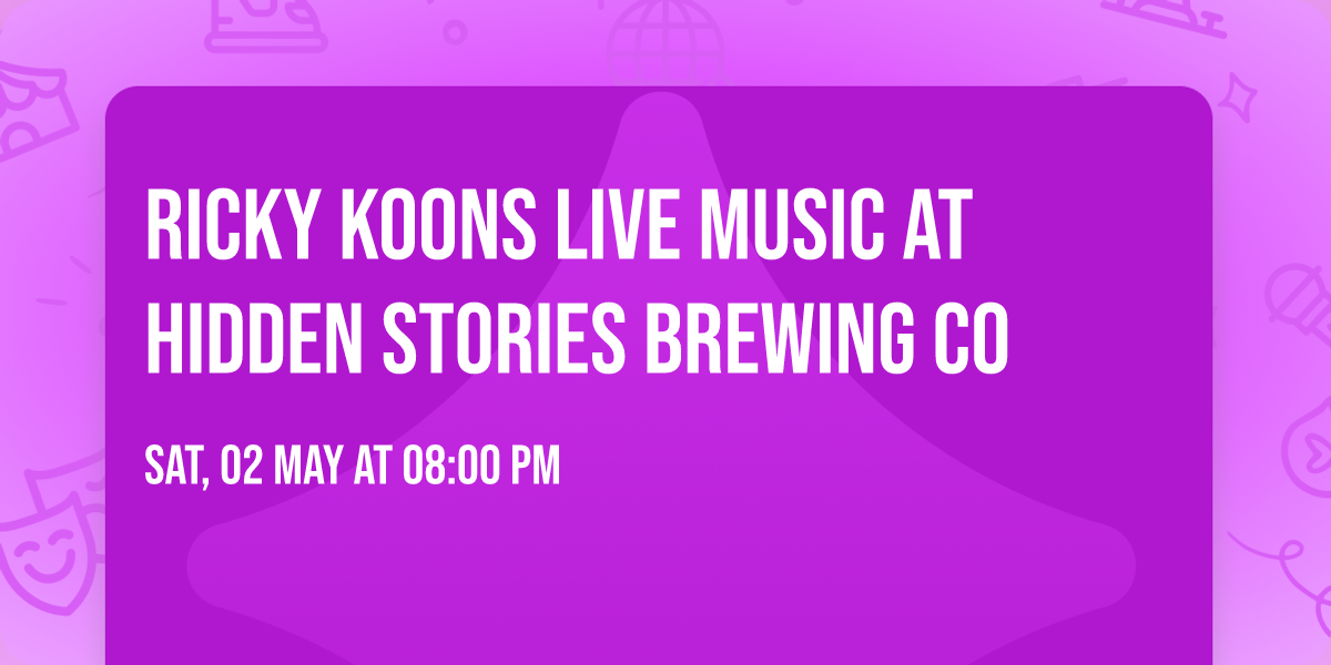 Ricky Koons Live Music at Hidden Stories Brewing Co 