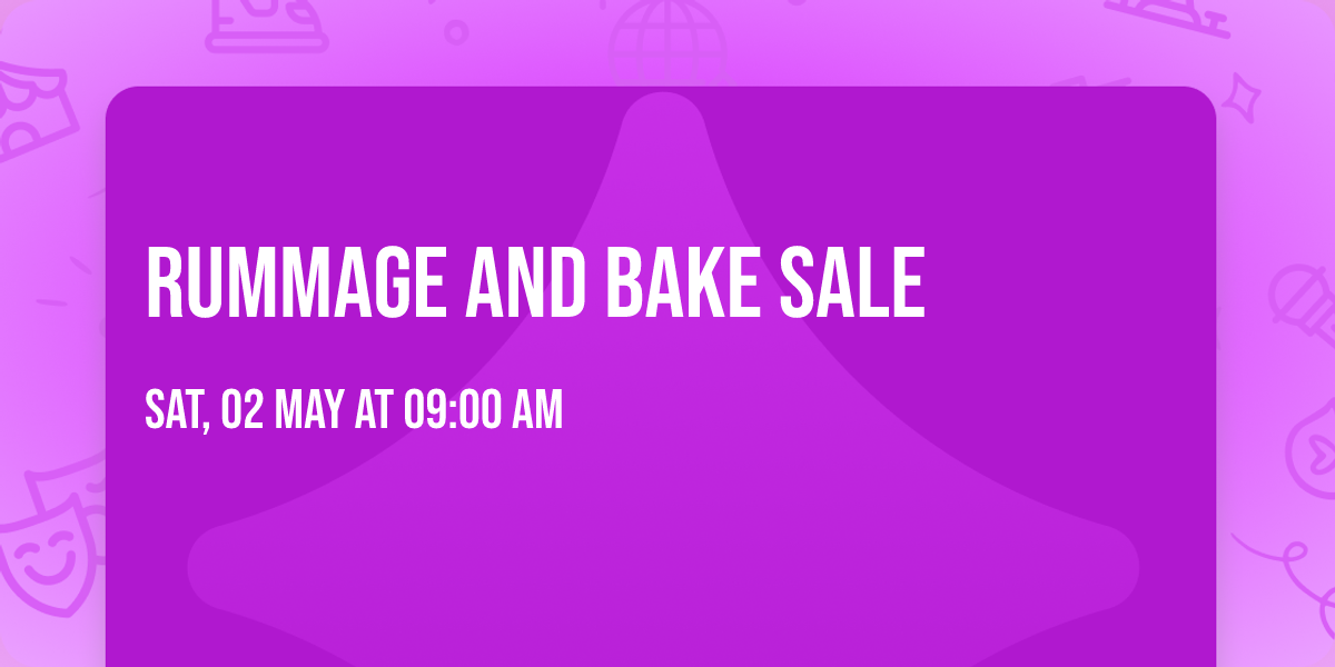 Rummage and bake sale 