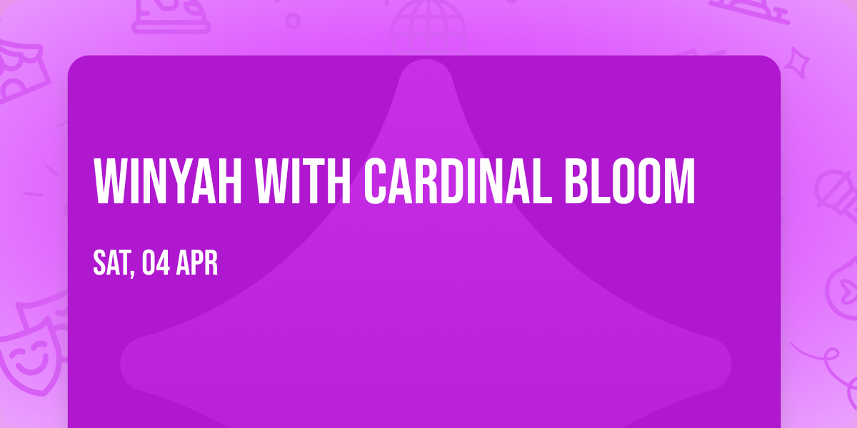 Winyah with Cardinal Bloom