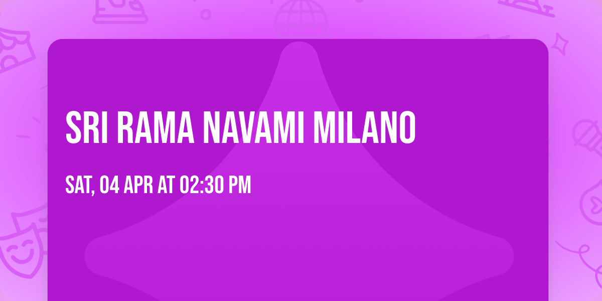 Sri Rama Navami Milano