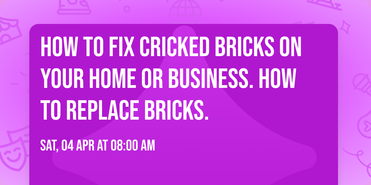 How to fix cricked bricks on your home or business. How to replace bricks.