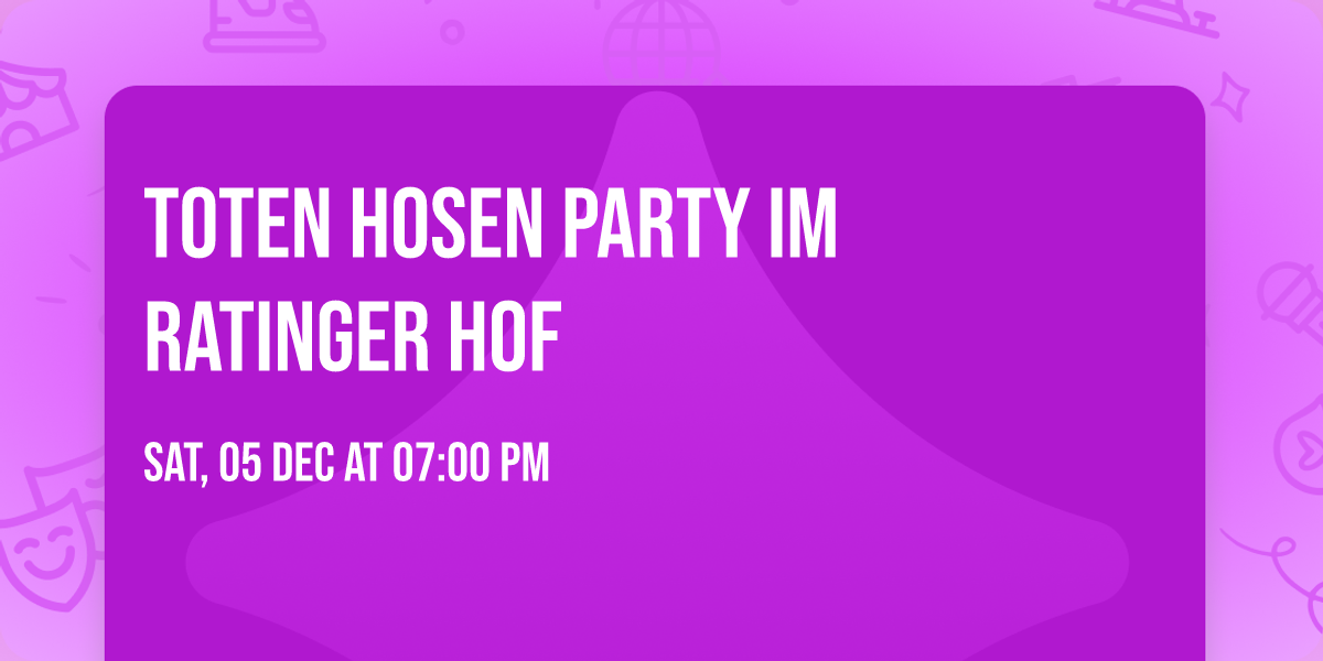 Toten Hosen Party im Ratinger Hof