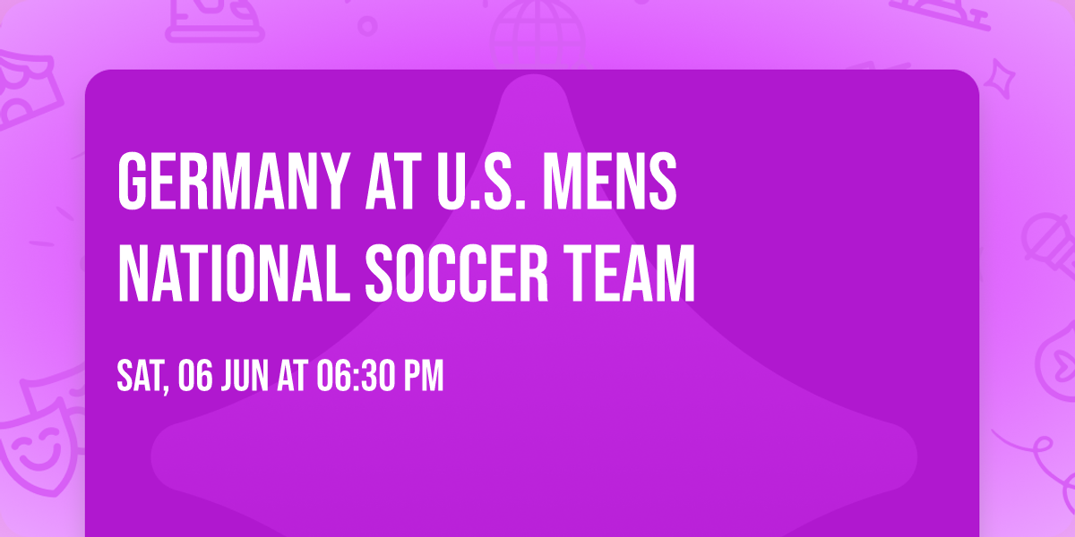 Germany at U.S. Mens National Soccer Team