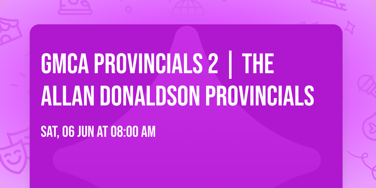 GMCA PROVINCIALS 2 | THE ALLAN DONALDSON PROVINCIALS