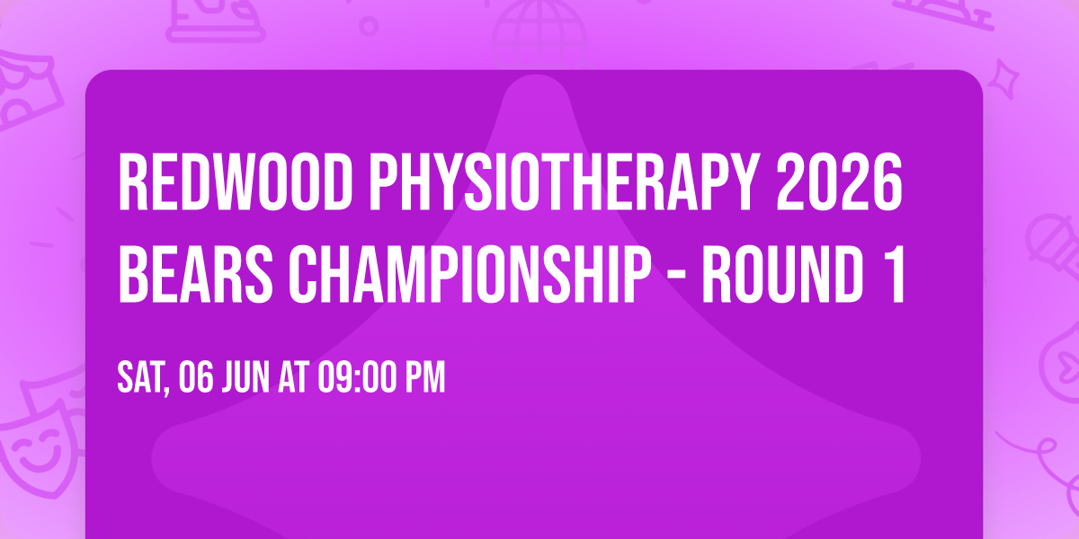 Redwood Physiotherapy 2026 BEARS Championship - Round 1