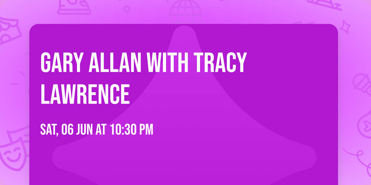 Gary Allan with Tracy Lawrence