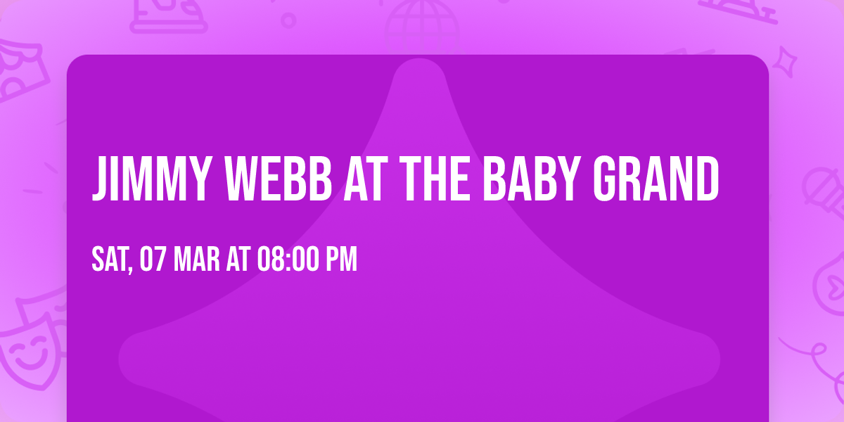 Jimmy Webb at The Baby Grand