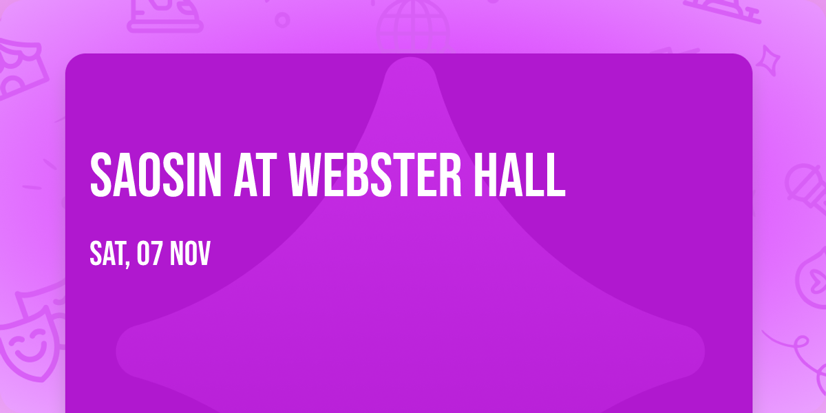 Saosin at Webster Hall