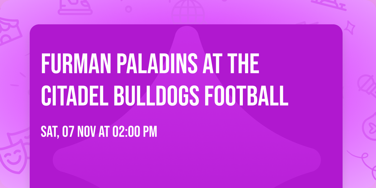 Furman Paladins at The Citadel Bulldogs Football