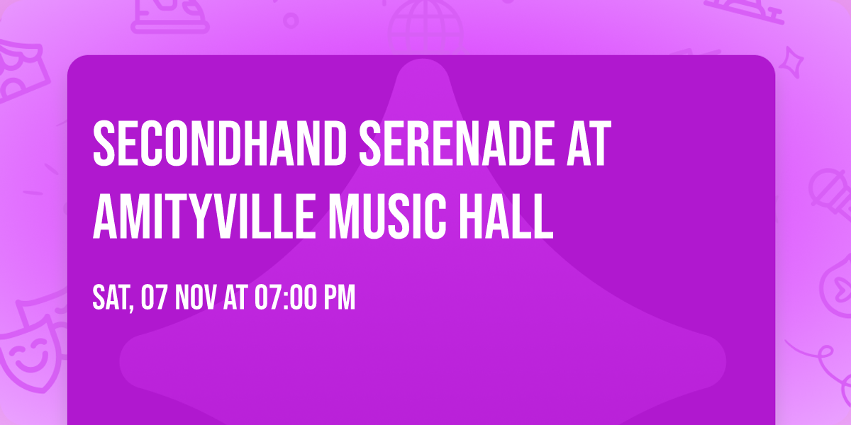 Secondhand Serenade at Amityville Music Hall