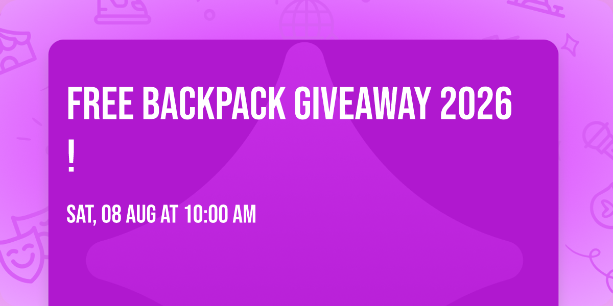 \ud83c\udf92 FREE Backpack Giveaway 2026!