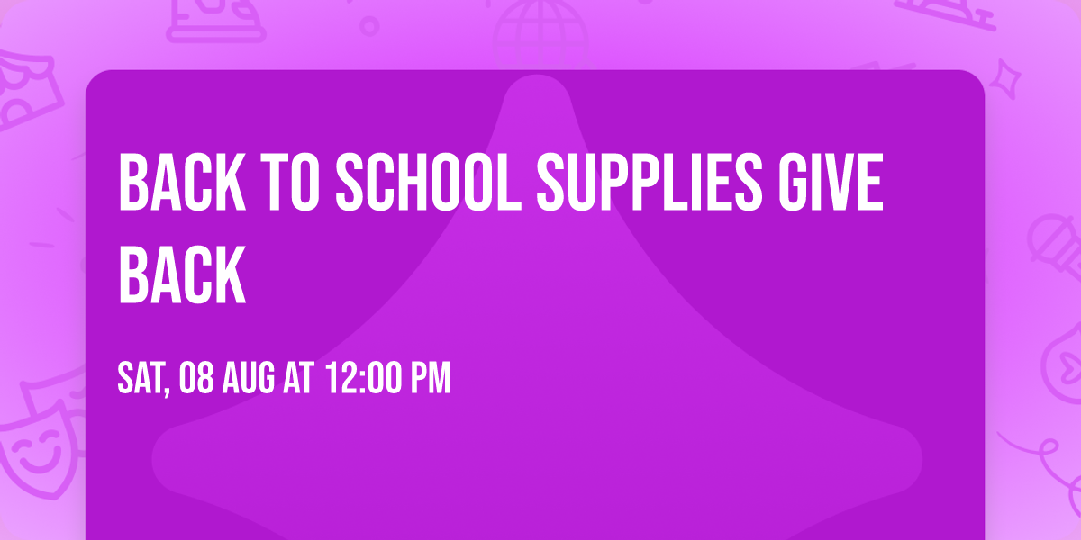 Back to School Supplies Give Back