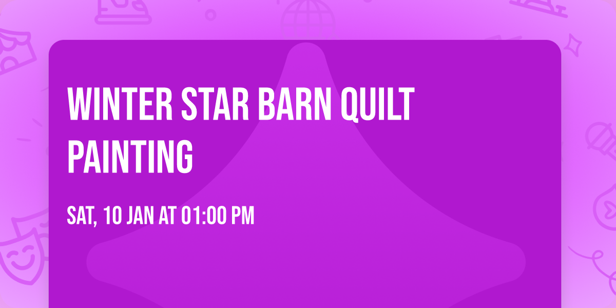 Winter Star Barn Quilt Painting 