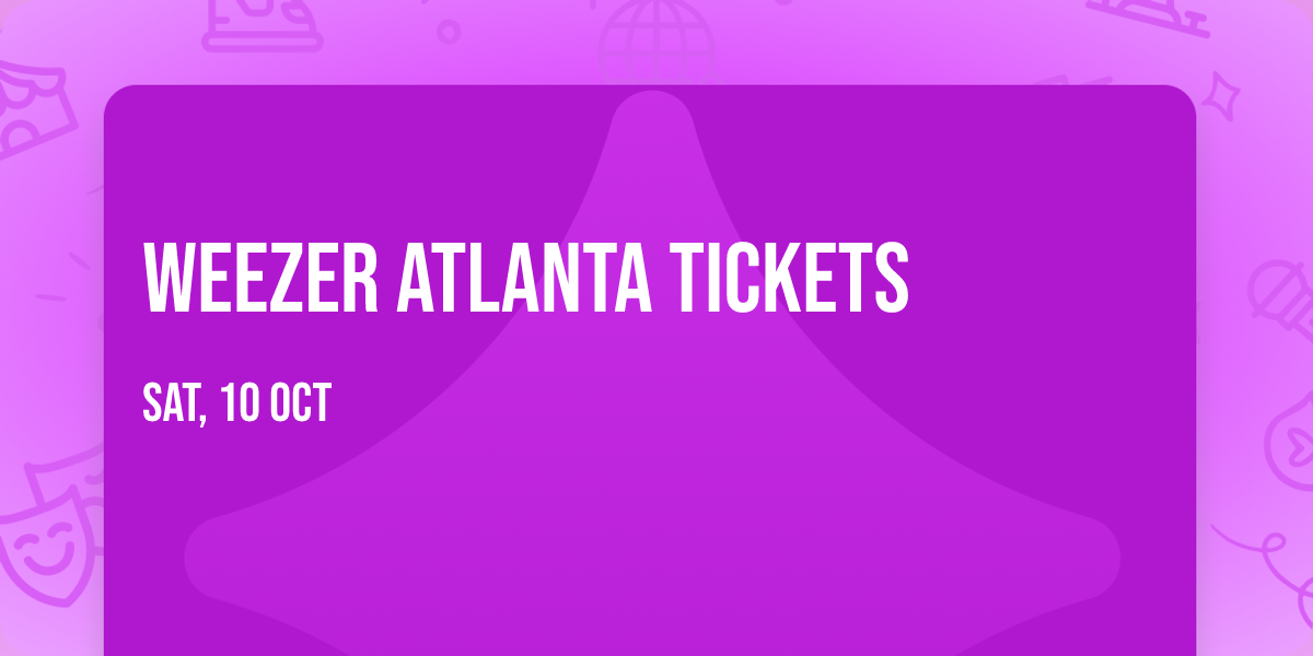 Weezer Atlanta Tickets
