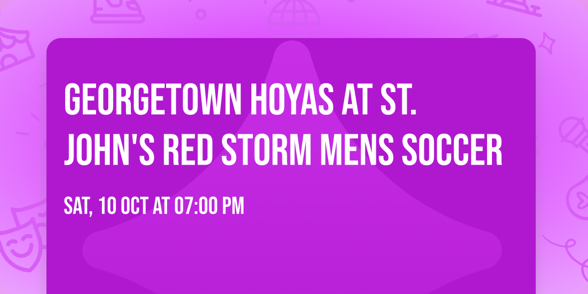Georgetown Hoyas at St. John's Red Storm Mens Soccer