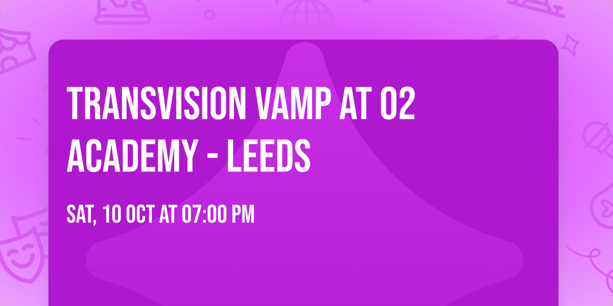 Transvision Vamp at O2 Academy - Leeds