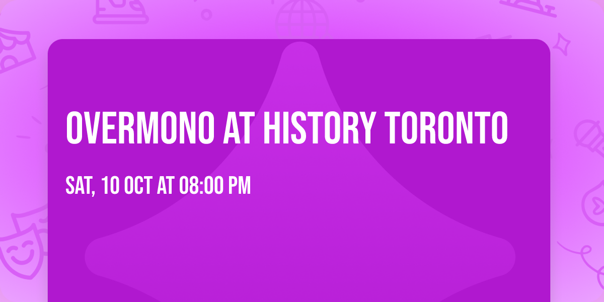 Overmono at History Toronto